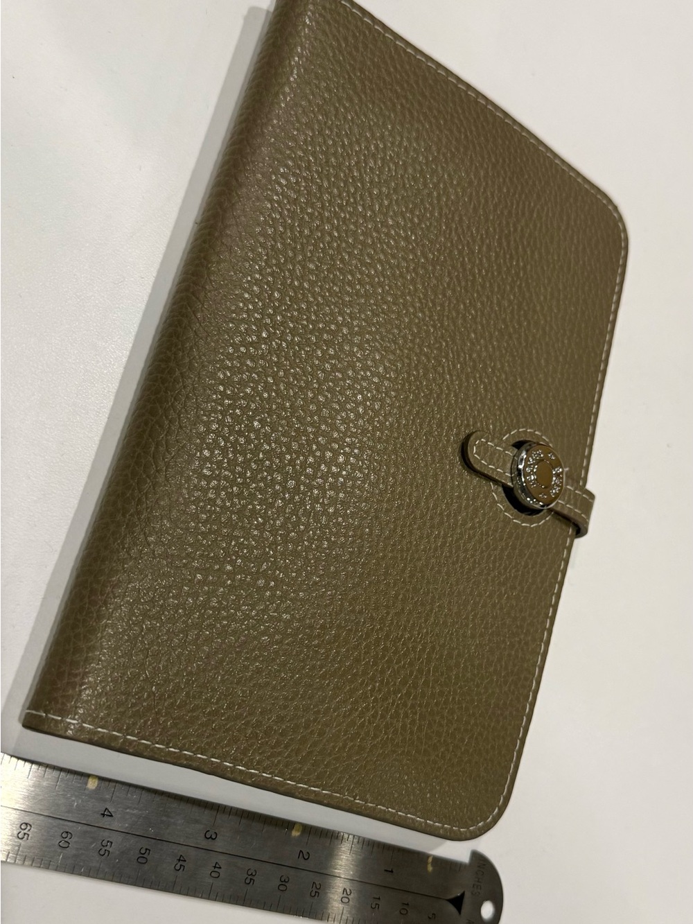 Hermes pebble leather billfold/ wallet